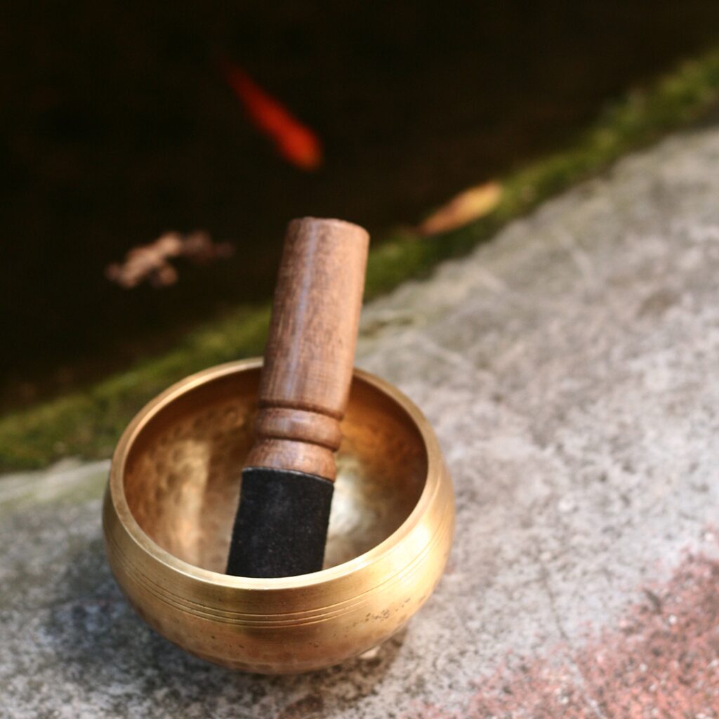 Singing bowl used in meditation